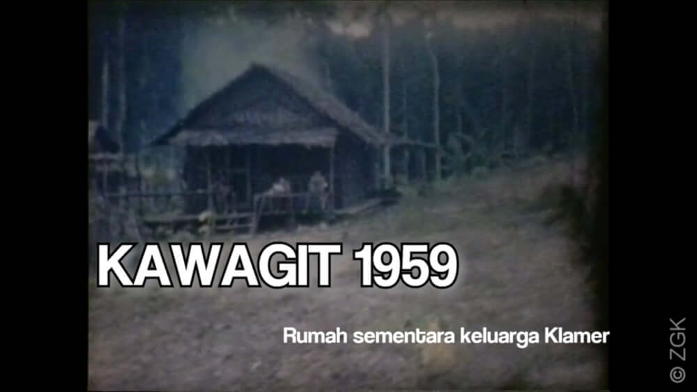 Rumah sementara keluarga pendeta Klamer, Kawagit 1959